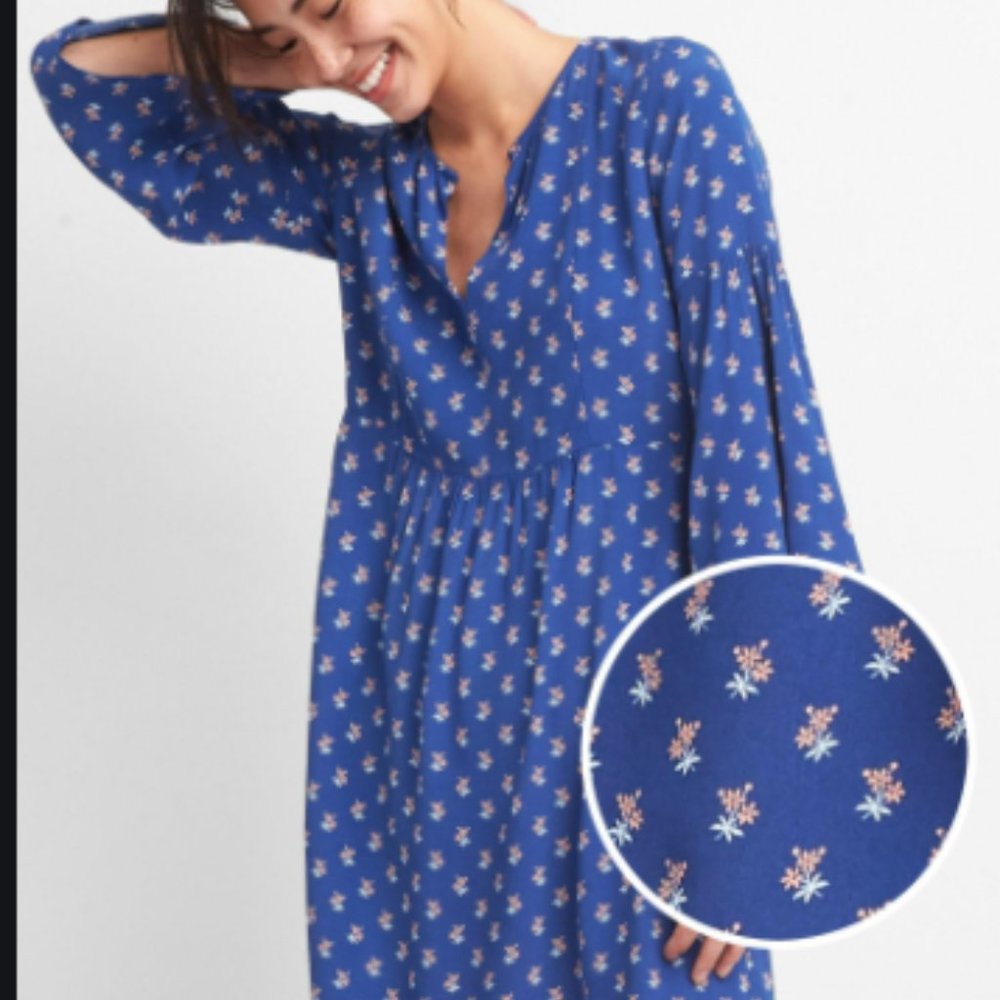 GAP Floral Bell Sleeve Dress